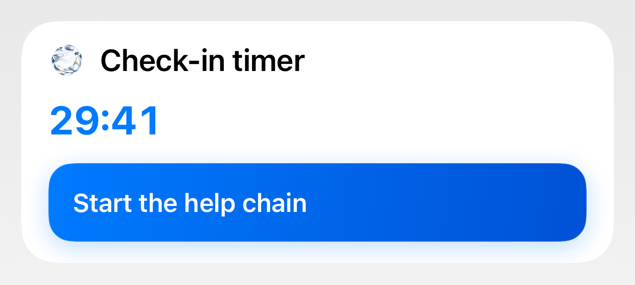 Check-In Timer Live Activity