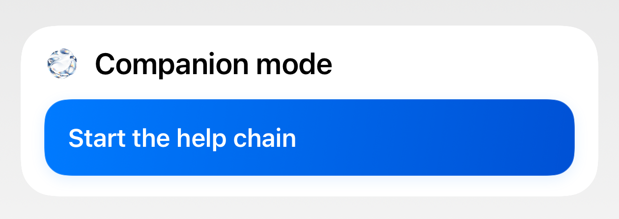 Companion Mode Live Activity